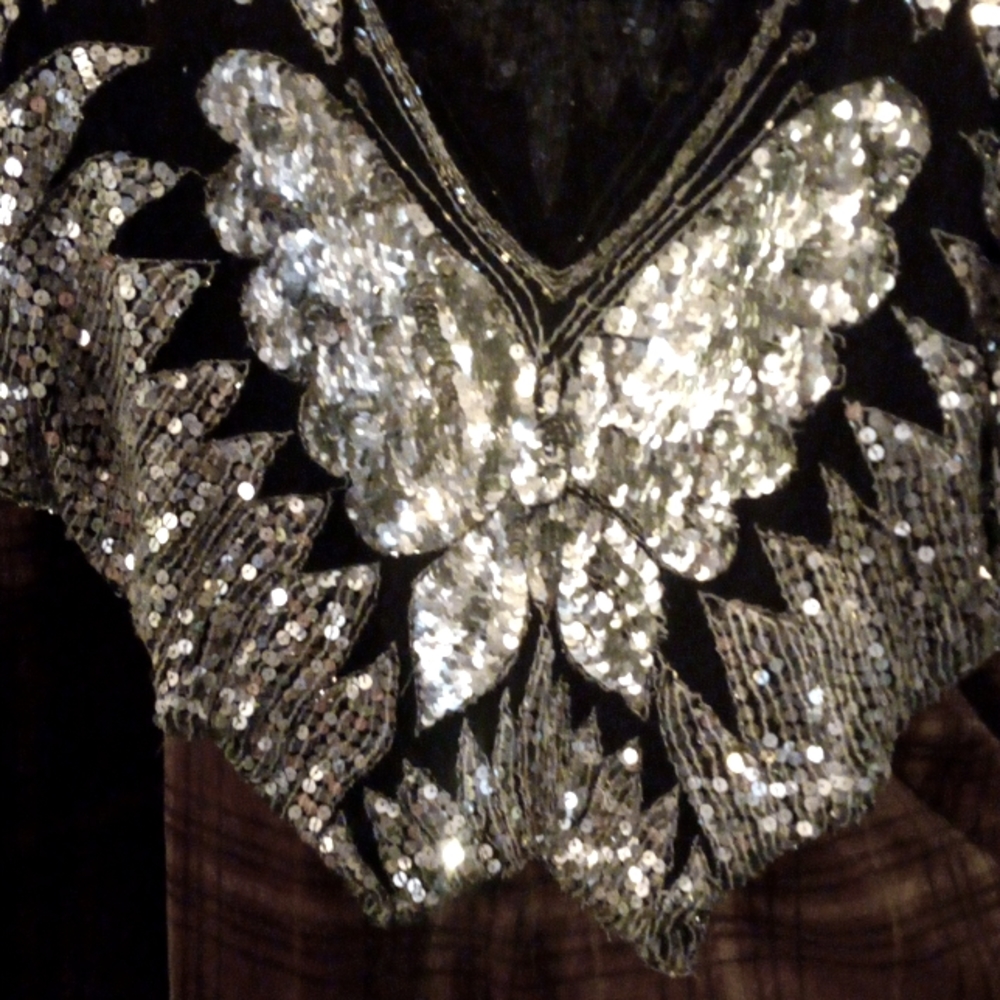 Pure silk butterfly  blouse